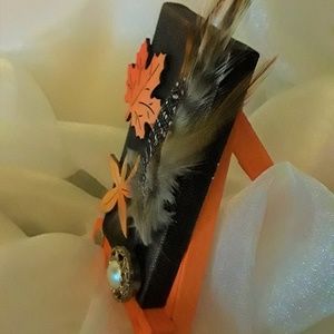 BeaslePunk Art Original Accents - Fall Feathers - 2"x3"mini canvas 3D art mini easel BeaslePunk Art Original Accents - Fall Feathers - 2"x3"mini canvas 3D art mini easel